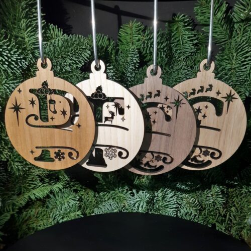 Julekugle med bogstav