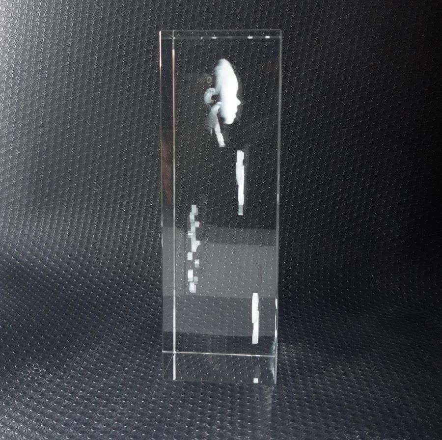 3d dåbsglas 5 x 5 x 15 cm. - Billede 4